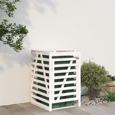 vidaXL - Containerberging - 84x90x128,5 - cm - massief - grenenhout - wit