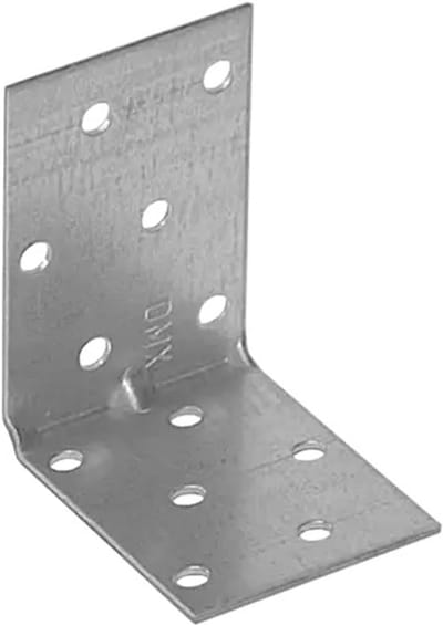 20x Zware, Geperforeerde Hoekbeugels 60x60x40mm Staal - Versteviging voor Constructie en Reparatie