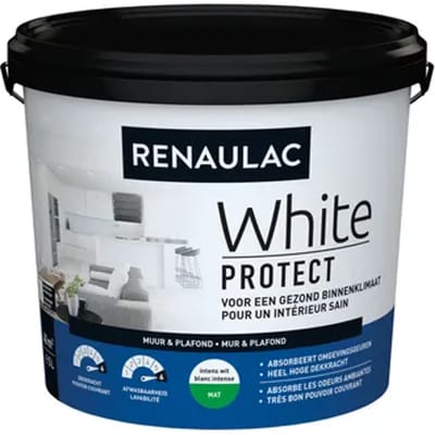 Renaulac Muur & Plafond Muurverf - Mat - Wit - 5l