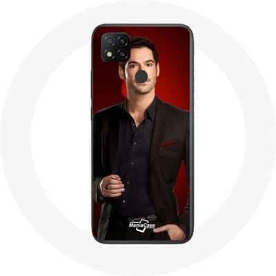 Hoesje - Maniacase - Xiaomi Redmi 9C - Rood - Flexibel - Lucifer Morningstar