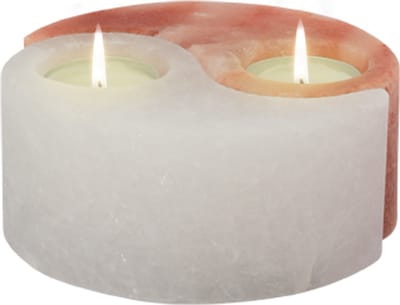 Yin Yang Theelichthouder Himalaya Zout kristal - Waxinelichthouder - Himalayazout