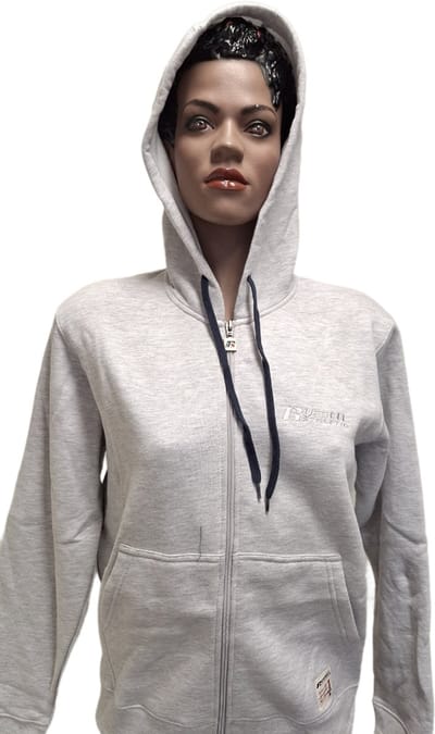 RUSSELL ATHLETIC/ HOODY/ LONG ZIPPER /LIGHT GREY/ XS