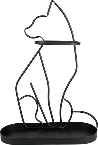 Clayre & Eef Paraplubak Kat 59 cm Zwart Metaal