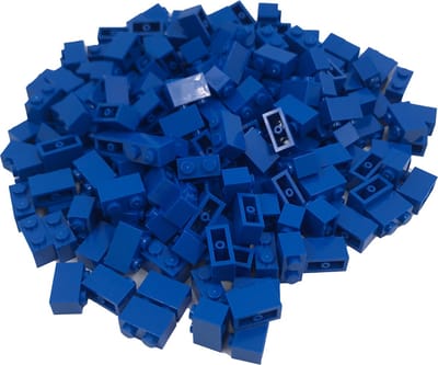 200 Bouwstenen 1x2 | Blauw | Compatibel met Lego Classic | Keuze uit vele kleuren | SmallBricks