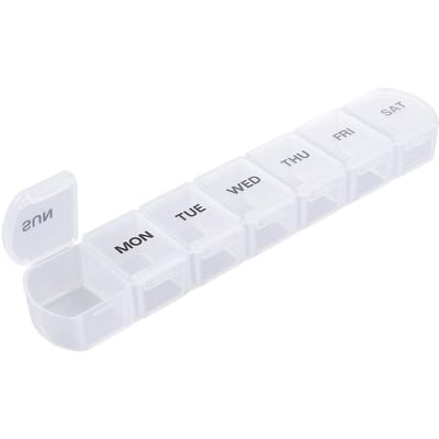 Compartimenten Vitamine Container Capsules Organizer Mini Dispensers Reizen Pil Doosje 7 Dagen Pil Opslagdoos Medicijn Doosjes wit