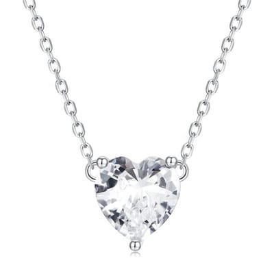 Lumici® | HeartStone Ketting - Kristal Ketting Met Hartje - Zirkonia - Hart - Geslaagd - Cadeau Voor Vrouwen - Moederdag Cadeau - Valentijn - Liefde - Verrassing - Goud & Zilver