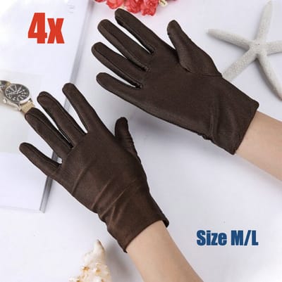 Dames Handschoenen Bruin - Beschermende Vrouwen Handschoenen - Vrouwelijke Handschoenen - Eczeemhandschoen - Coffee Gloves - Jewelry Handschoen - Werk Handschoen - Beauty salon handschoenen - Veiligheid Handschoen Lichtgewicht Zacht MAAT M/L