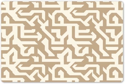 Placemats 45x30 cm - Placemat kunststof - 1 stuk - Modern - Abstract - Beige - Borden onderleggers - Decoratie voor op tafel - Keuken tafeldecoratie accessoires - Vinyl onderlegger - Tafelversiering