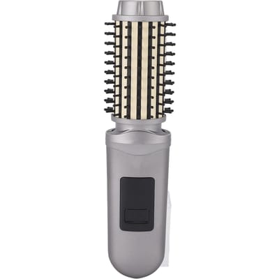 Brosse Thermique Chauffage Rapide Sans Fil Rechargeable Brosse Lissante avec Affichage Numérique pour Usage Domestique Voyage Gris grise
