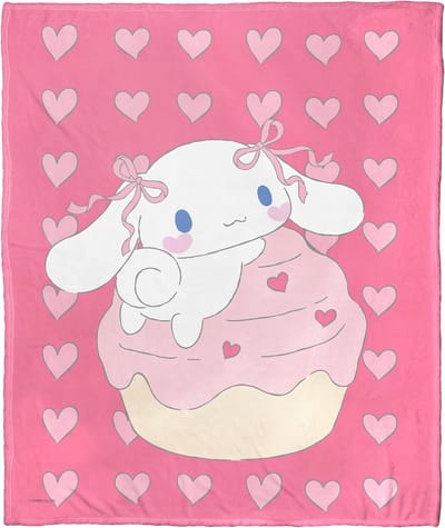 Cinnamoroll Zijde Touch Plaid Deken - 50" x 60" - Cupcake Climb
