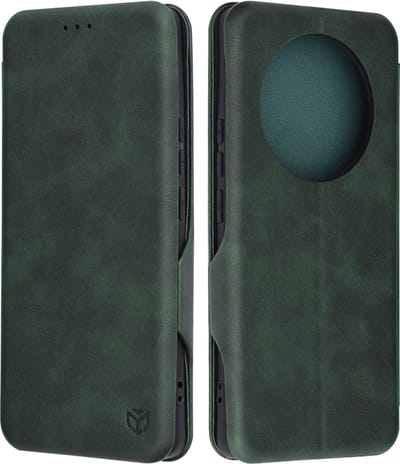 Hoesje geschikt voor Realme 13 Pro / 13 Pro Plus - Techsuit Safe+ Book Wallet Case - Donkergroen