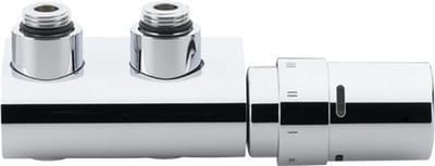 Danfoss VHX D Design onderblokset 2 punts met regelelement RA X HOH 50mm 1/2 bu bi haaks chro