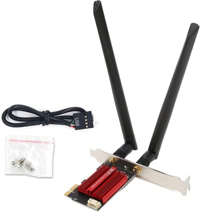 Draadloze Netwerkkaart - WiFi Adapter - Sneller Internet - Dual Band 1800 Mbps - Pro Versie 8DB - Zwart