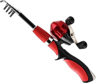 Telescopische hengel - Kinder visset - Buiten spelen - Opvouwbaar ontwerp - 160 cm lengte - Rood