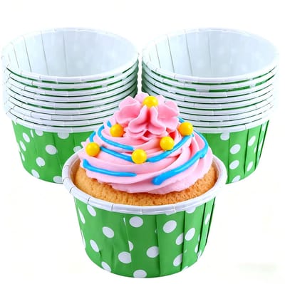 Dailygoods- Bakken Cups 100 Stuks - Mini Muffin Cases - Kleurrijke Papieren Cupcake Liners - Vetvrij Materiaal - Hoogte 3,8 cm - Temperatuurbestendig tot 220°C - Cupcakevormpjes