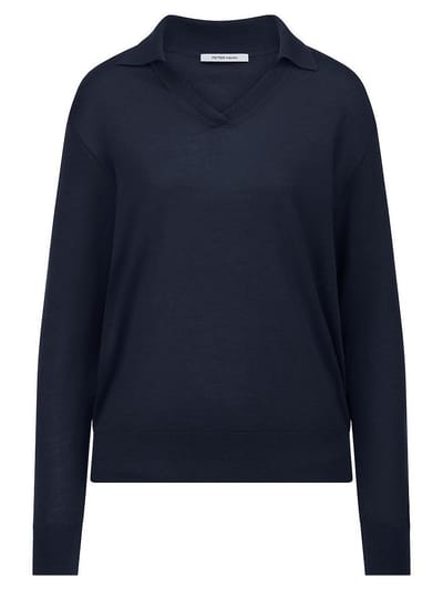 Polotrui kasjmier Van Peter Hahn blauw