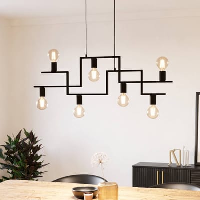 EGLO Fembard - Hanglamp - E27 - 100,5 cm - Zwart