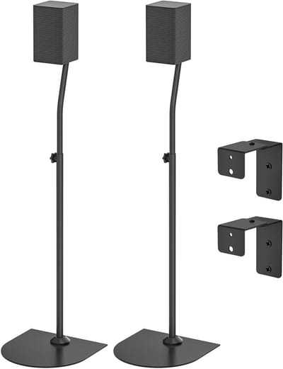 Verstelbare Speaker Stand en Wandbeugel, Hoogte van 83.8 cm tot 106.7 cm, Geschikt voor HW-Q990C en Andere Geluidssystemen