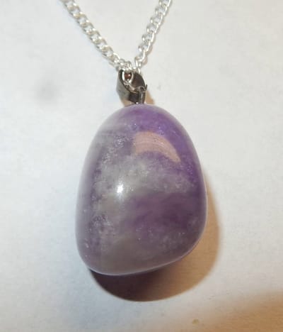 Lavendel Amethist trommelsteen Hanger