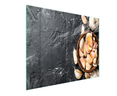 TMK ArtDeko Serie - Snijplank van Gehard Glas - 52x30 cm - Culinair-Motief