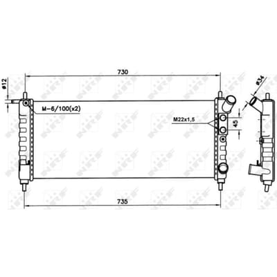 Radiator, motorkoeling NRF 58154