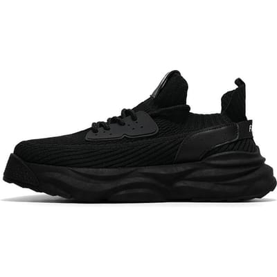 Lichtgewicht Sneakers Heren Mode Casual Wandelschoenen Mesh Herenschoenen Ademend Instapper Heren Loafers Casual Mesh Luie Schoenen 44 black
