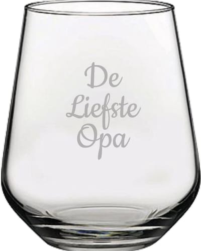 Gegraveerde Drinkglas 42,5cl De Liefste Opa