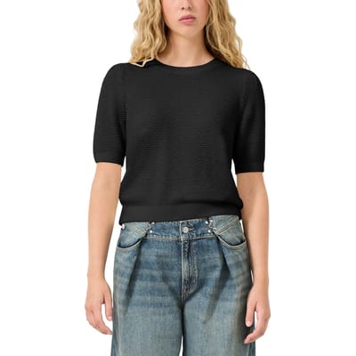 s.Oliver -qs Pullover Shortsleeve Black Maat: S | Sweaters Outlet | Dames | Zwart