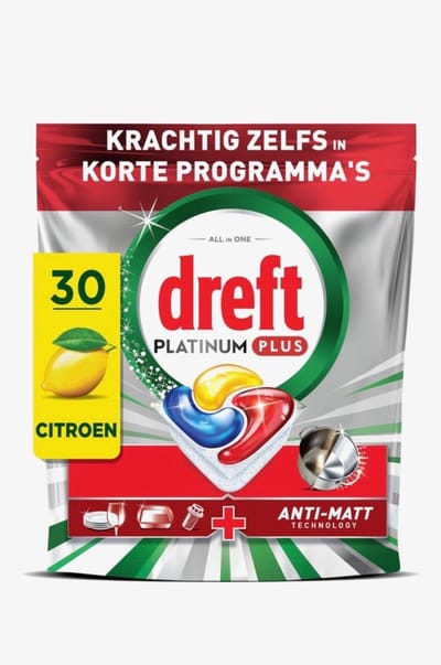 Dreft Platinum Plus Vaatwastabletten Citroen - Anti-Dofheidstechnologie - 30