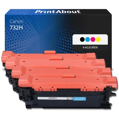 PrintAbout huismerk Toner 732H  4-kleuren Multipack Hoge capaciteit Geschikt voor Canon