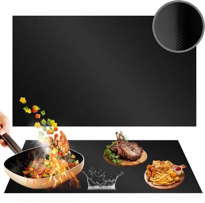 Grote Siliconen Inductiekookplaat Beschermmat 54x90cm - Kookplaat Bedekking, Warmtebestendige Isolatie, Vlekbestendig en Duurzaam Materiaal