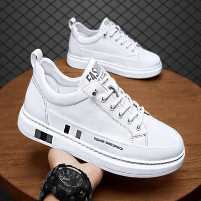 Heren PU Leer Waterdichte Sneakers Casual Sportschoenen mannelijk Lichtgewicht Ademend Plat Antislip Tennisschoenen 39 brown