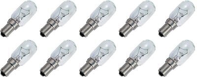 Signaallamp Ba9s 30V 10W - 333 mAh - 10 stuks - T16 Gloeilamp Ø16mm - 48mm - 2500K - Dimbaar