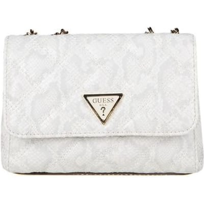 GUESS schoudertas Giully II Mini 2 Comp Convertible Flap Bag Cream White crème