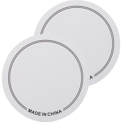 Paquet de 2 patchs de peau de tambour à pédale unique, autocollants résistants à l'usure, Patch auto-adhésif pour peau de tambour 11cm blanc