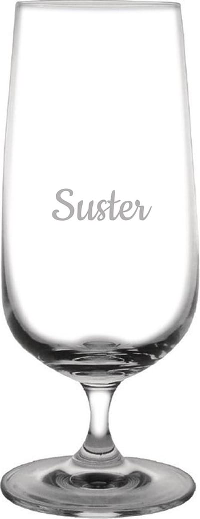 Gegraveerde bierglas op voet 41cl Suster