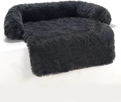 Topmast Hondenmat Comfy - Hondenmand Donut - Hondenbed - Hondendeken Bank - 115 x 95 cm - Antraciet - Dierenkussen voor hond of kat