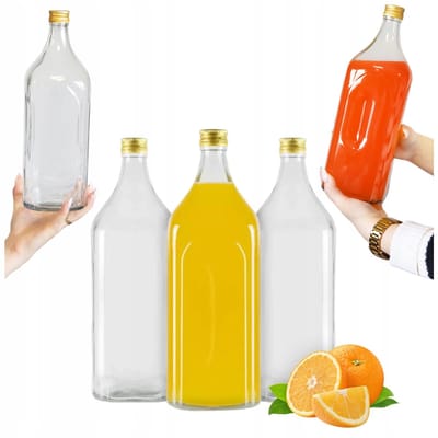 Bimberek Daniel Serie - Glazen Fles - 1,75L - Hoogwaardig Glas - Ideaal voor Alcohol