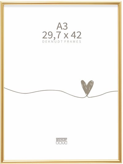 Deknudt Frames fotolijst S011A4 - goud - kunststof - A3 - 29,7x42 cm