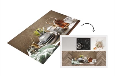 Keukenloper - Loper keuken - Kookgerei - Thee - Keuken - 120x60 cm - Keukenloper vinyl