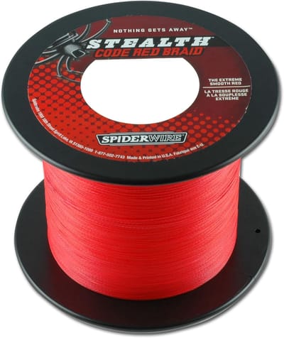 Gevlochten Vislijn Rood 0.14mm 1800m - Sterk & Duurzaam