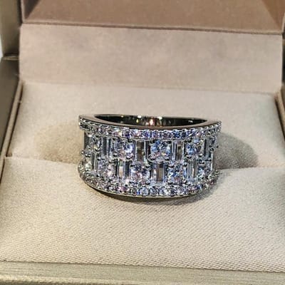 Luxe 925 Sterling Zilveren Trouw Eeuwigheidsringen Met Witte Zirkonia Voor Mannen Cz Kristal Belofte Verloving Vingerring 9 wit