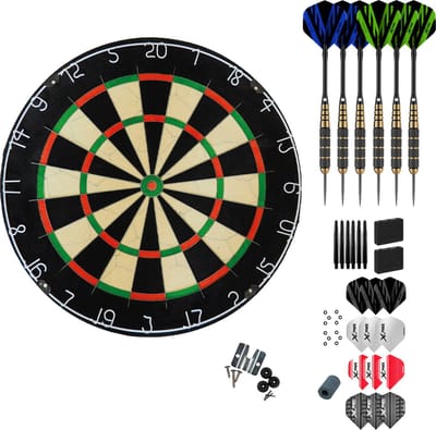 Darts Set Premium Plain A-Merk – Best Geteste Dartbord – Set van 6 dartpijlen – Dart flights – Dart shafts