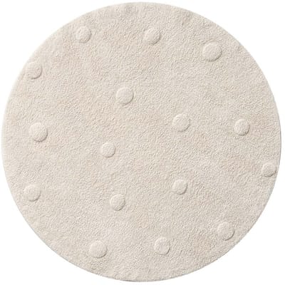 Petite Amélie WASBAAR KINDERVLOERKLEED | ROND Ø110 CM | NATUREL MET STIPPEN