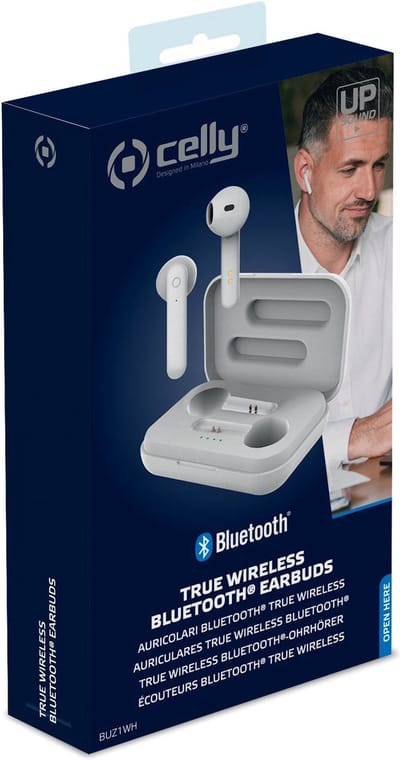Hoofdtelefoon met microfoon Celly BUZ1WH