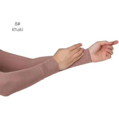 Armhoes Oversleeves Moslim Hijab Mouw Voor Vrouwen Modaal Stof Mouwen Ramadan Armwarmers Sleevesion Midden-Oosten Kleding beige