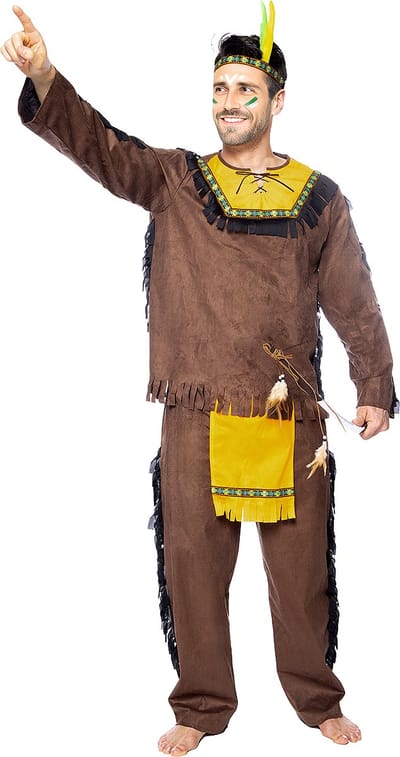 FUNIDELIA Indianen Kostuum Deluxe voor mannen - Indianen Verkleedkleding - Maat: S