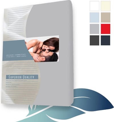 24-Bedding - Jersey Hoeslaken - Extra zacht - 97% katoen - 3% Elastaan - 70x200 cm - Zilver Grijs - 30 cm