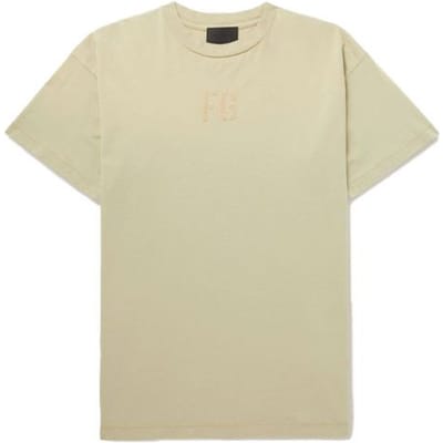 T-shirt à Manches Courtes Logo Fear of God Essentials Unisexe Tops Vert FOG-SS21-685 L beige
