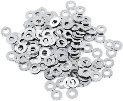 Assortiment van 100 Stuks RVS Platte Ringetjes voor Diverse Toepassingen en Klussen (M3*7*0.5)